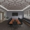Ekena Millwork 66 56W x 66 56H x 14T Large Laird Decorative Fretwork Wood Ceiling Panels, Walnut CELW67X67X0250LRDWA - alternate 5